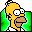 Green Homer folder icon